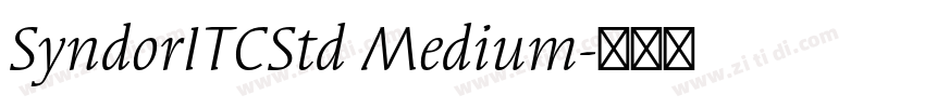 SyndorITCStd Medium字体转换